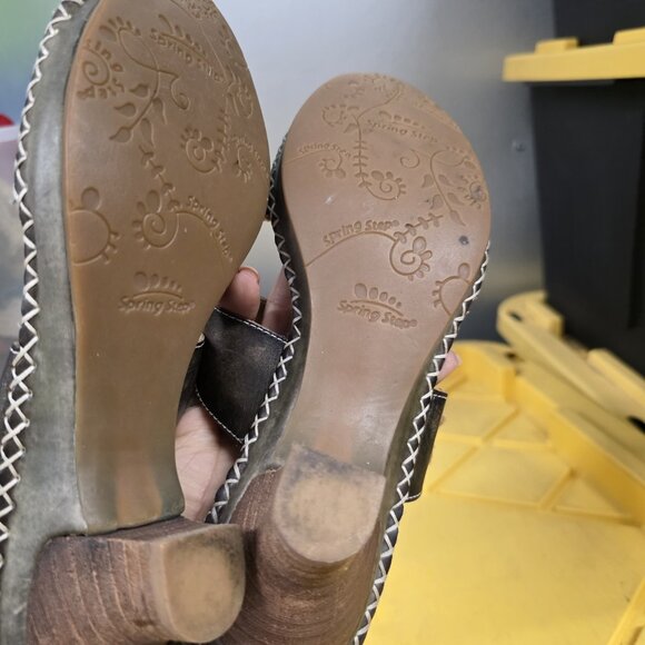 Womens Spring Step L L’ARTISTE By Spring Step Oceanside Leather Sandals W/Flower Women Size US 8.5 39